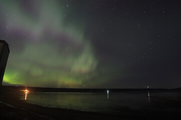 Aurora over the Qu'Appelle Valley at Fairy Hill, Saskatchewan.