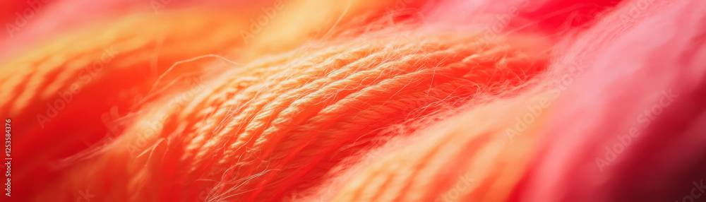 Poster macro textile detail revealing vibrant embroidered fabric textures with raised patterns