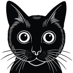 black cat vector