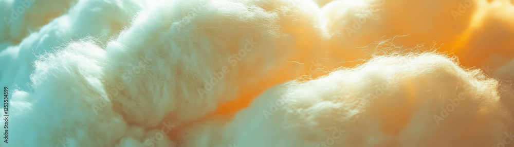Aufkleber Macro texture of fleece showcasing soft pile against a bright background for design use