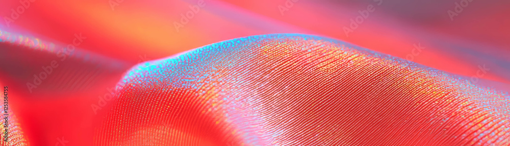 Poster macro texture of jersey knit fabric showcasing smooth and fine details against a bright backdrop