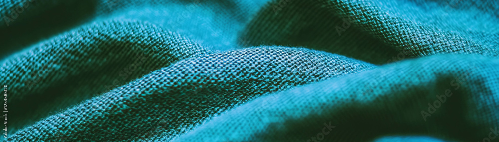 Poster macro texture of linen showcasing slubs and a textured surface against a bright backdrop