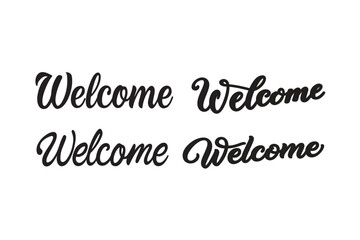 A classic welcome sign with stylish lettering, symbolizing hospitality, openness, and friendliness, ideal for businesses, homes, and digital designs.