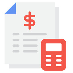 Compact Financial Invoice and Calculator Set