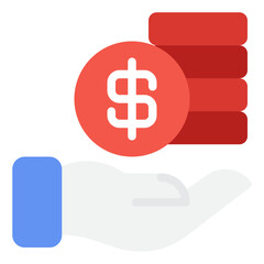 Stylish Financial Icon with Money Representation