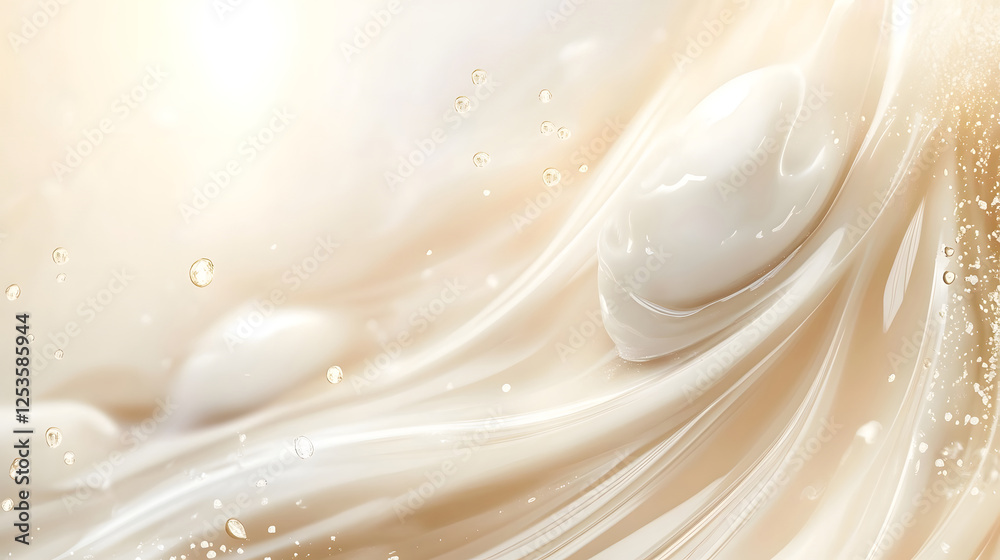 Leinwandbilder enchanting swirling ethereal gossamer waves of silky luminous light in elegant diaphanous motion cre