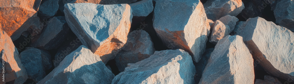 Aufkleber rough hewn stone surfaces with varied textures against a bright backdrop for creative use