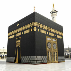 kaaba with white background