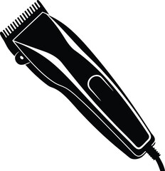 Hair Cutter vector icon, Hair Cutter silhouette vector illustration, Hair Cutter line art vector