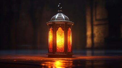 Ramadan Kareem greeting photo with serene mosque background