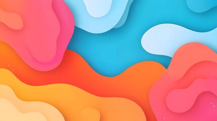 Abstract Background, Abstract Gradient Waves, Fluid Curved Design with Smooth Texture