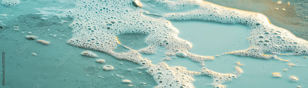Aufkleber Smooth self consolidating concrete with fluid consistency in a bright and clear setting