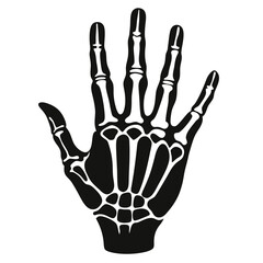 vector of a  X-ray scan of a hand