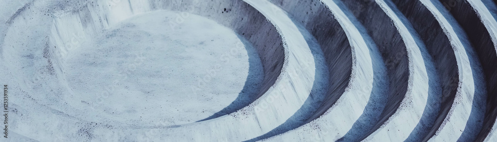 Aufkleber Swirled concrete surface with circular patterns and textured design for creative backgrounds