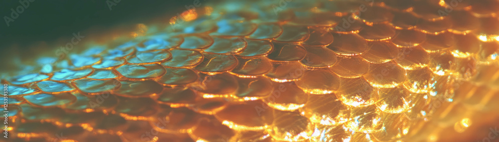 Poster detailed texture of reptile skin showcasing vibrant scales and unique patterns