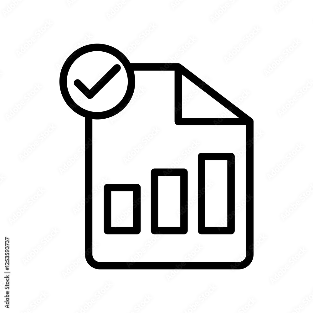 Poster file chart vector icon