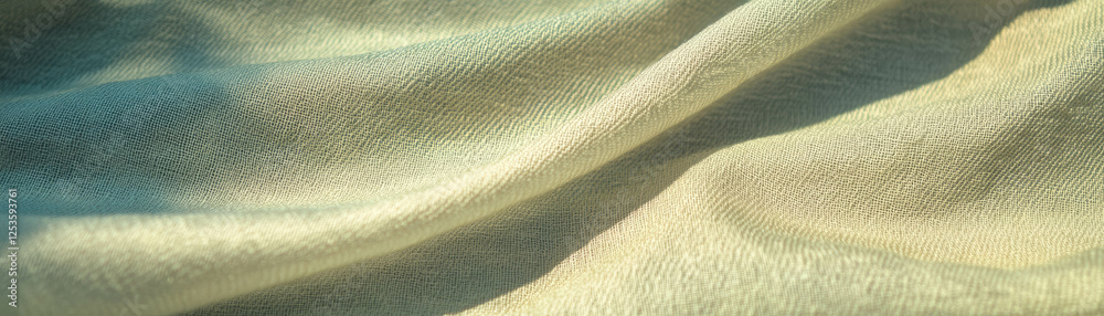 Poster texture of loosely woven fabric showcasing gaps and various textures against a bright backdrop