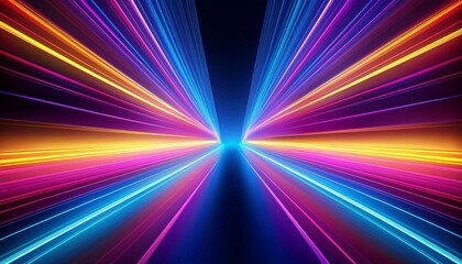 blue pink and yellow abstract background bright neon rays and glowing lines creative wallpaper