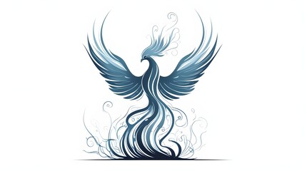Obraz premium Phoenix Reborn: Abstract Symbol of Transformation
