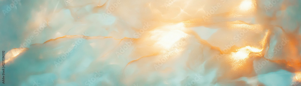 Aufkleber Venetian plaster with high gloss finish highlights illuminated by multiple light sources