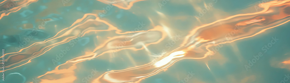 Poster Bright reflections of Venetian plaster with high gloss finish in a luminous setting