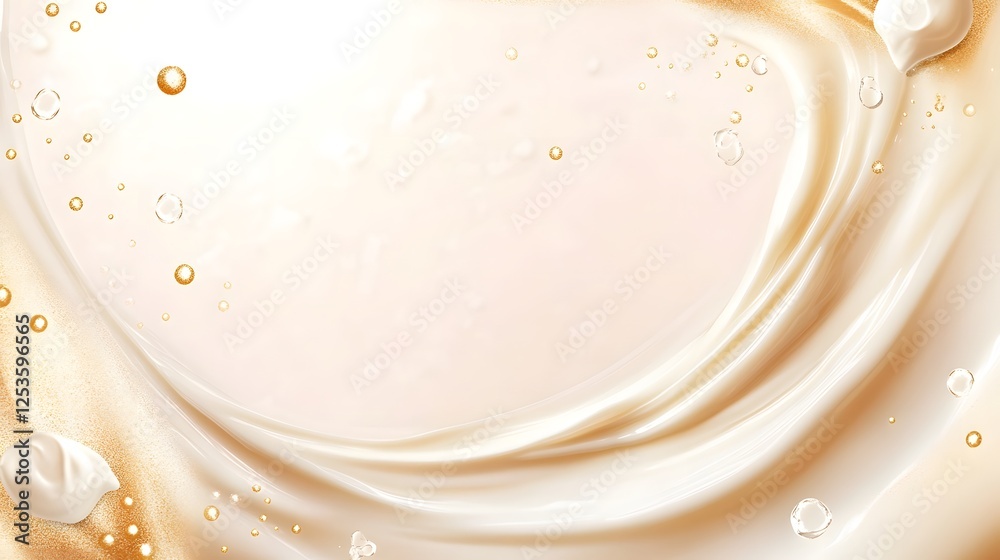 Poster Mesmerizing shimmering waves of golden satin and silk with a captivating luminous glow and radiant prismatic elegance evoking a dreamlike sense of luxurious decadence and sumptuous splendor