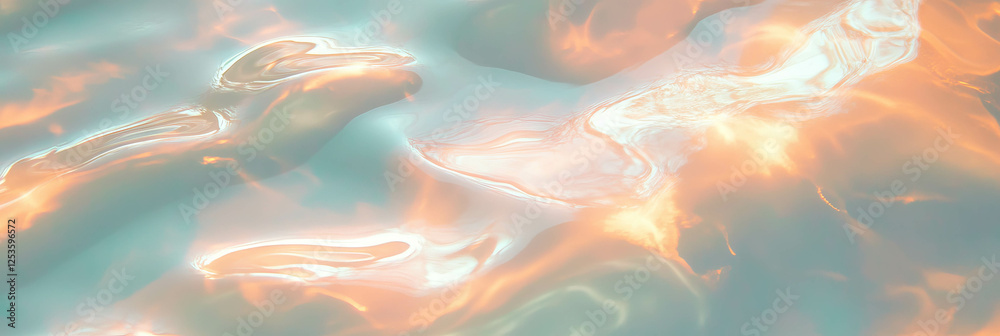 Poster Venetian plaster with high gloss finish reflecting light in a bright setting