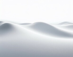 white clean snow texture snowdrift isolated on white background wide format
