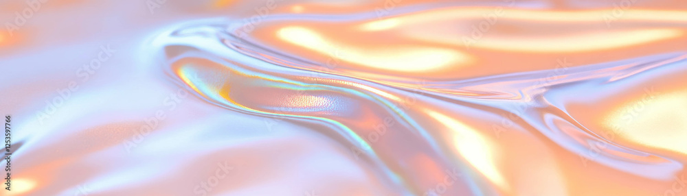 Aufkleber Elegant Venetian plaster with a pearlescent sheen creating a soft glow on a bright backdrop