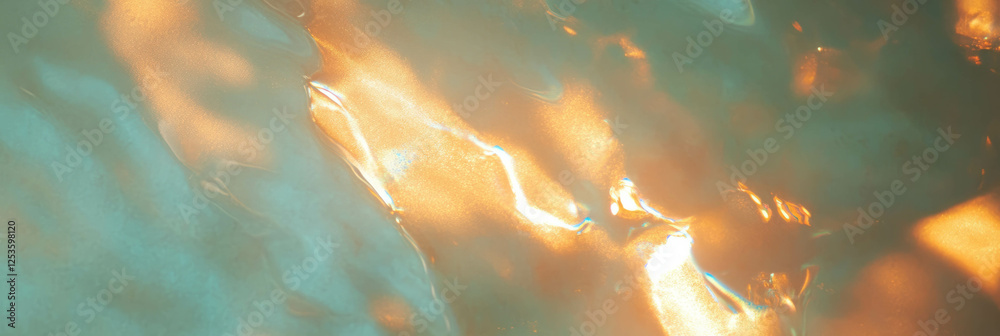 Poster Venetian plaster with pearlescent sheen and soft ambient lighting creates a calming effect