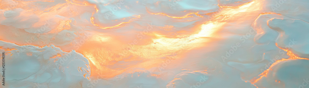 Poster polished venetian plaster with warm light effect on bright background showcasing artistic texture
