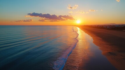 Golden Sunset over Ocean Beach
