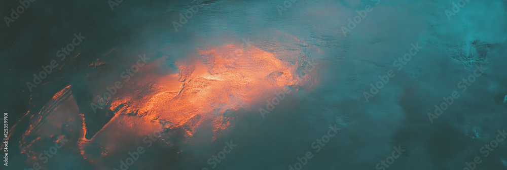 Aufkleber venetian plaster with rough texture illuminated by dramatic backlighting for creative design