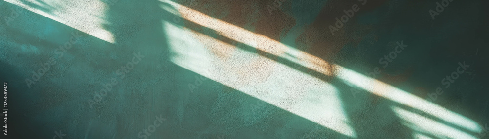 Poster venetian plaster with rough texture illuminated by dramatic backlighting in a bright setting