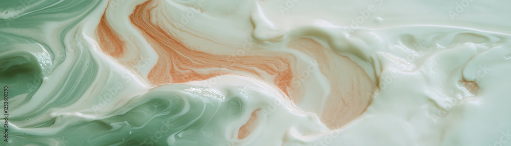 Poster swirling pattern of venetian plaster illuminated by soft light for a bright design backdrop