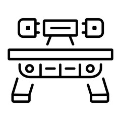 A linear icon of gamepad stand © Prosymbols