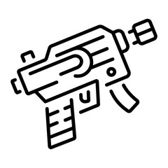 A line style icon of laser gun 