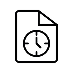 file clock vector icon