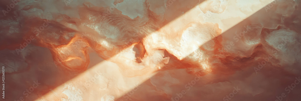 Poster elegant venetian plaster with high gloss finish illuminated by soft lighting