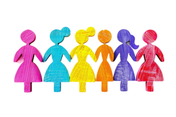 A specific date each year marks International Women's Day, honoring women's progress and equality isolated on transparent background