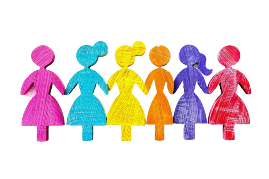 A specific date each year marks International Women's Day, honoring women's progress and equality isolated on transparent background