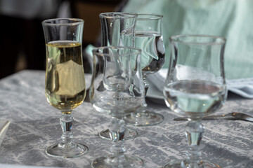 glasses of champagne