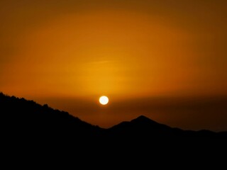 sunset in the mountains