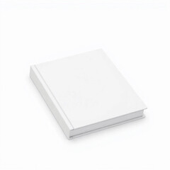 blank white notebook isolated on a white background