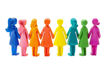 Commemorating International Women's Day each year to acknowledge the vital role of women in society isolated on transparent background