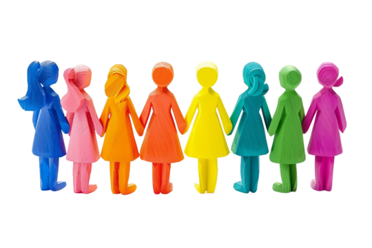 Commemorating International Women's Day each year to acknowledge the vital role of women in society isolated on transparent background