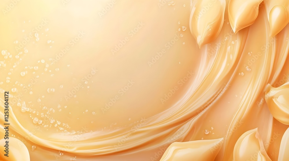 Leinwandbilder stunning abstract background featuring shimmering golden fabric in fluid undulating motion creating 