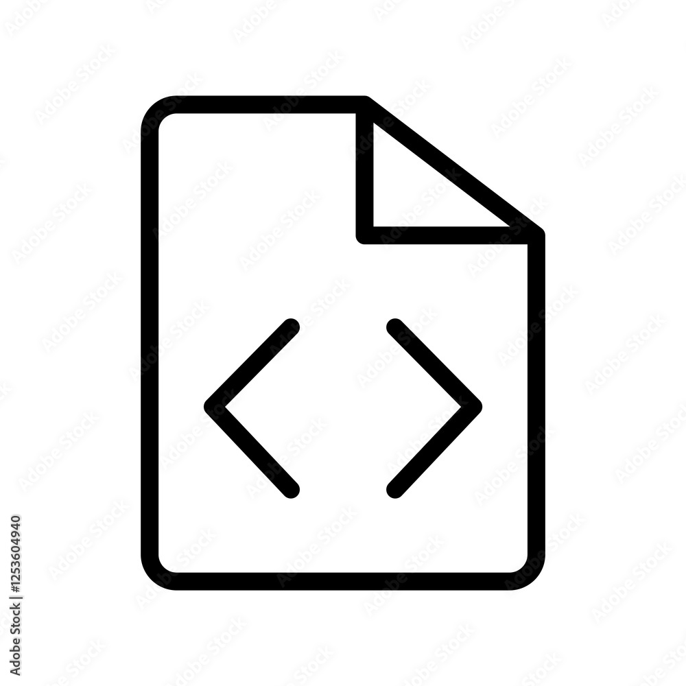 Poster file code vector icon