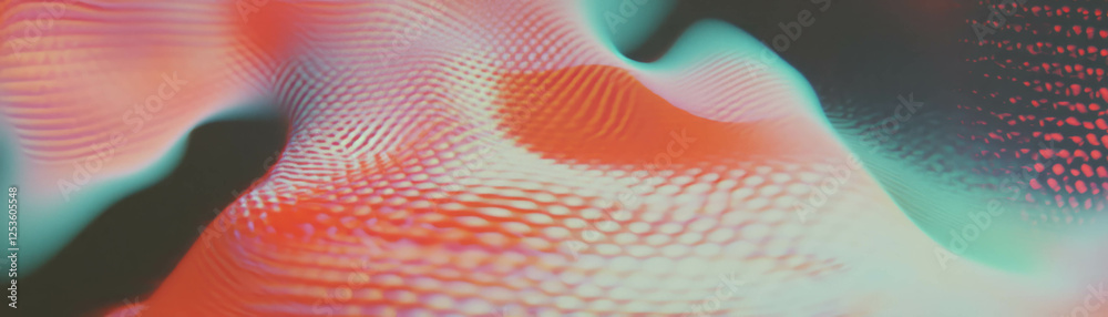 Poster Close-up of flickering flames with dynamic halftone texture creating vibrant visual effects
