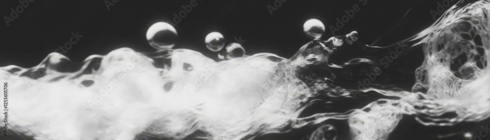 Aufkleber close-up view of flowing water with halftone texture showcasing dynamic movement and energy